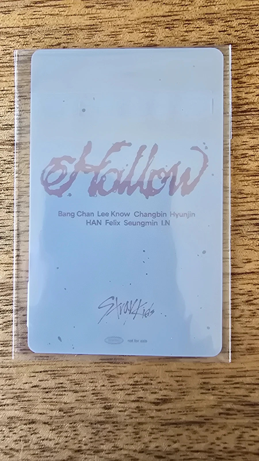 Stray Kids Hyunjin Hollow Photocard (Sony Music Shop POB) — reverse
