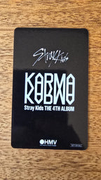 Stray Kids Hyunjin KARMA Photocard (HMV), reverse of photocard