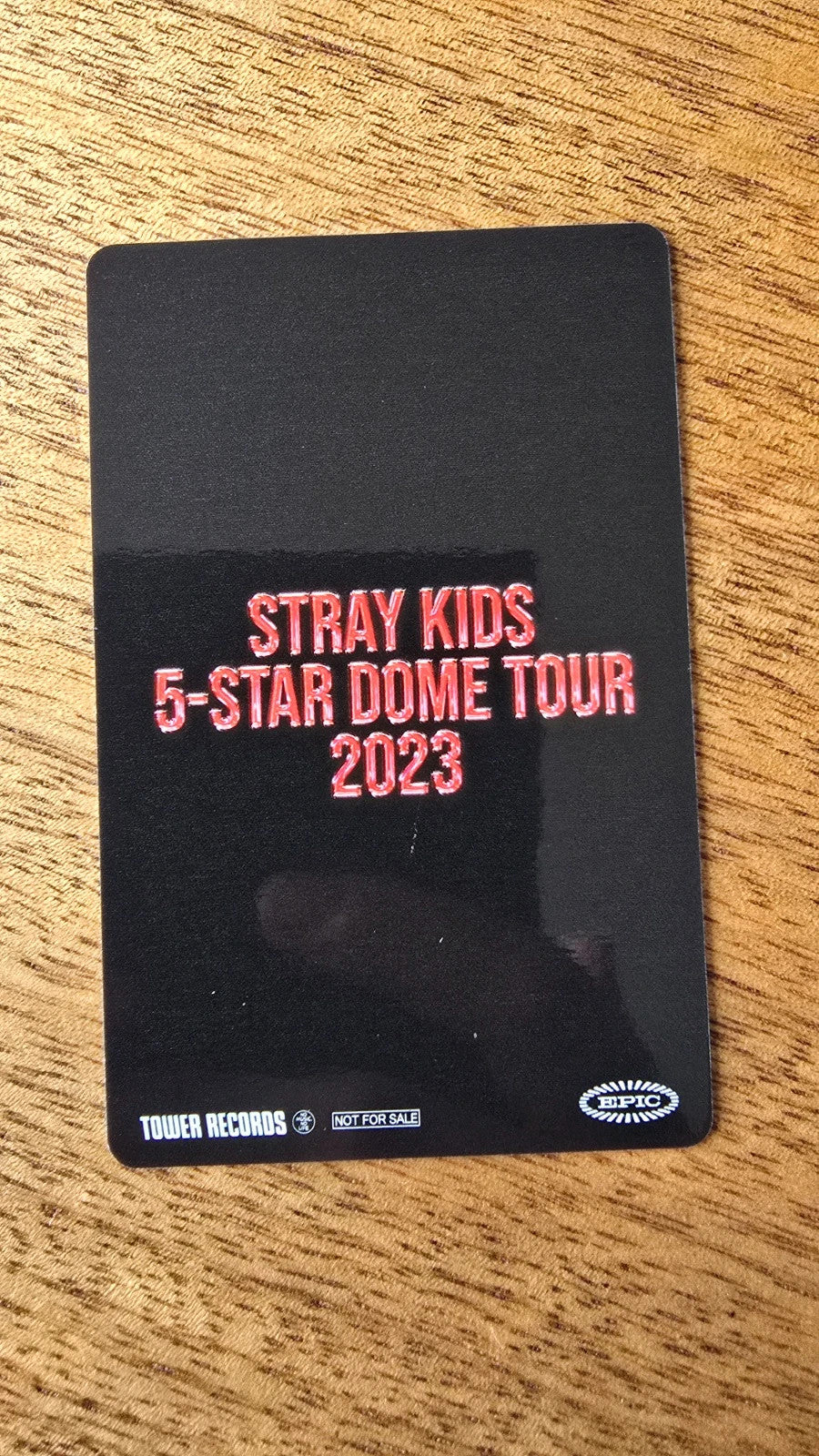 Stray Kids Felix 5-STAR Dome Tour 2023 Photocard (Blu-ray Tower Records POB) — reverse