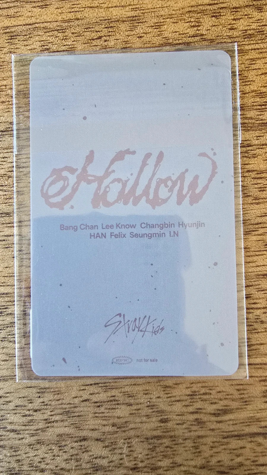 Stray Kids Changbin Hollow Photocard (Sony Music Shop POB) — reverse