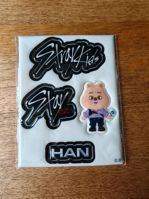 Stray Kids SKZOO HAN QUOKKA Puffy Sticker Set — front view