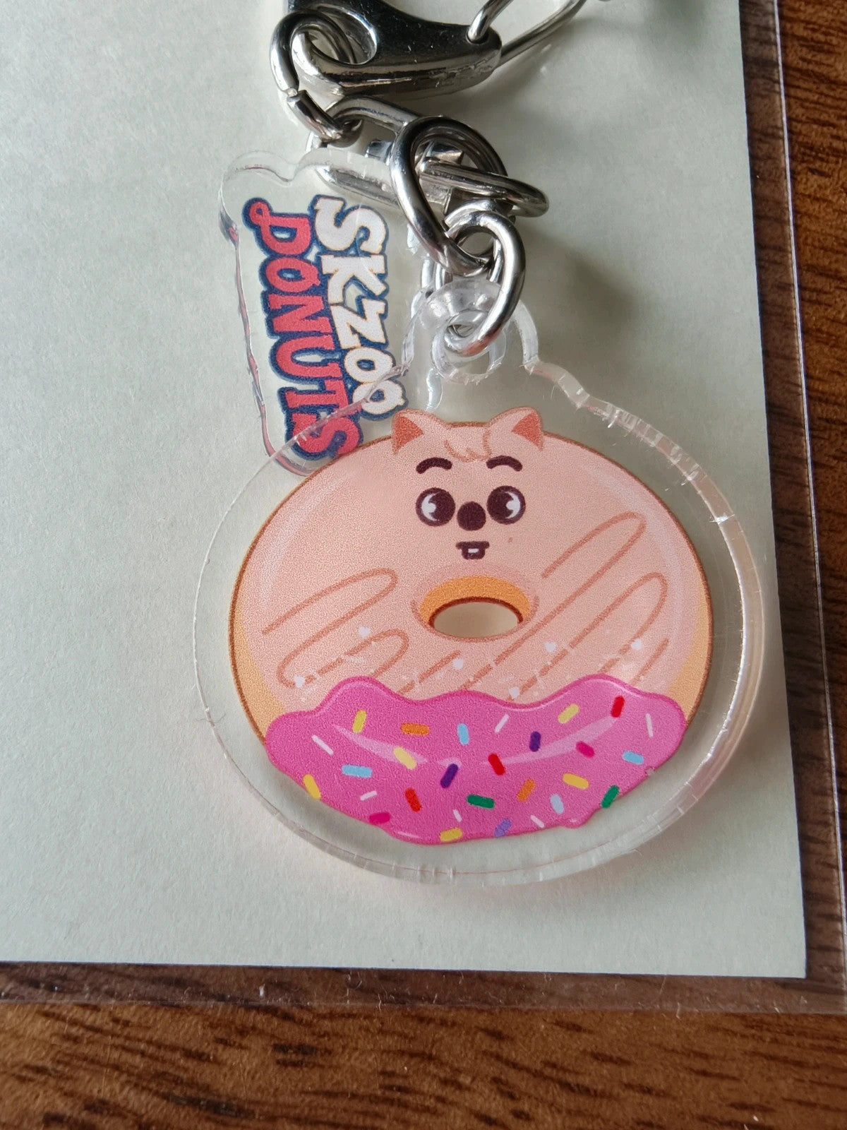 Stray Kids SKZOO HAN QUOKKA Donut Keyring — front view