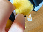 Stray Kids SKZOO BbokAri Plush, close-up of the plush leg and fabric label