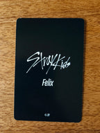 Stray Kids Felix Photocard, reverse of photocard