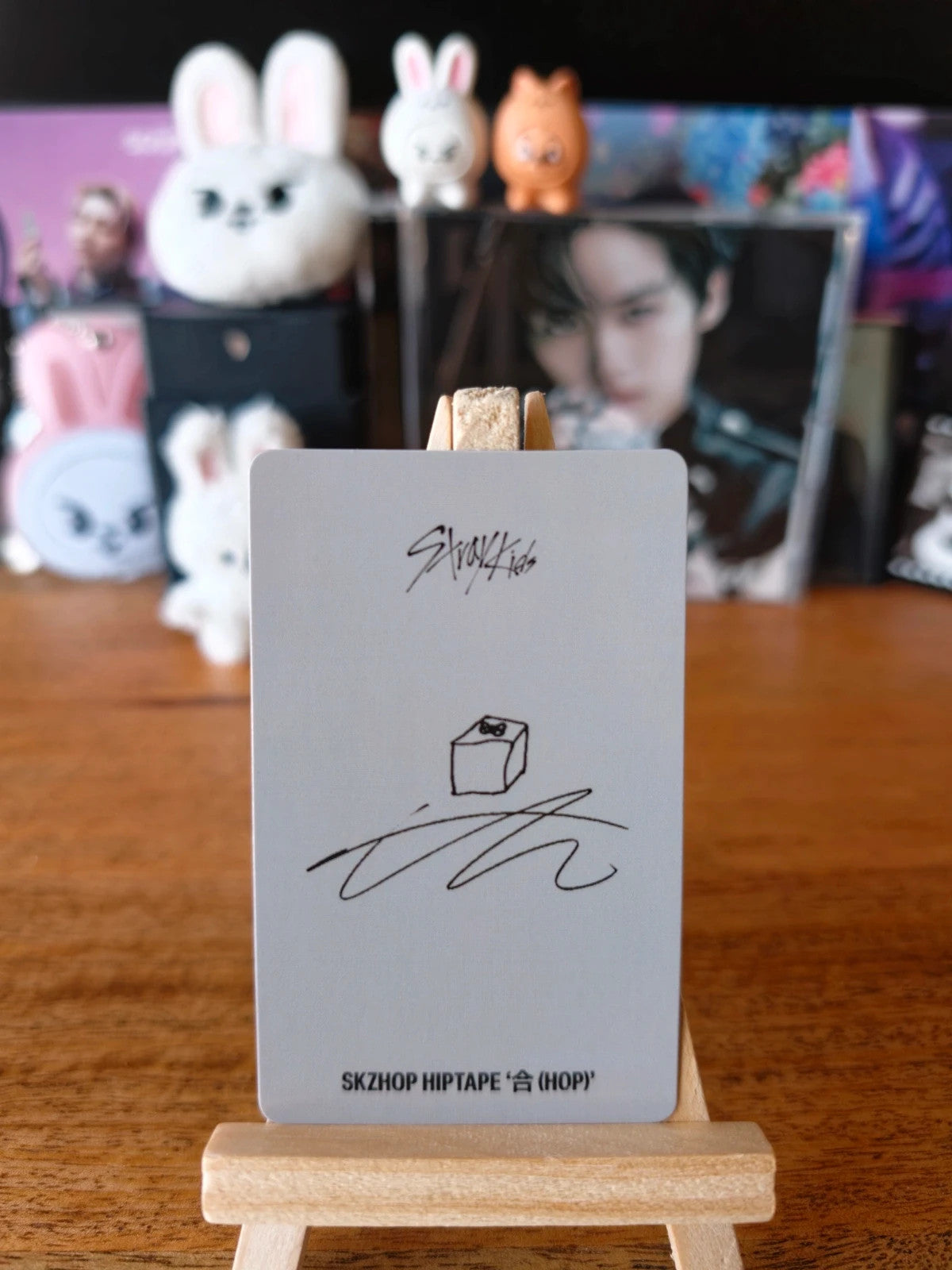 Stray Kids Lee Know HOP Photocard (KMStation Video-call Benefit) — reverse