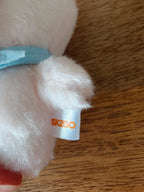 Stray Kids SKZOO FoxI.Ny Plush (PILOT), close-up of the blue scarf and fabric label