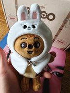 Stray Kids SKZOO Leebit Plush Hooded Coat, hooded coat displayed on a quokka plush