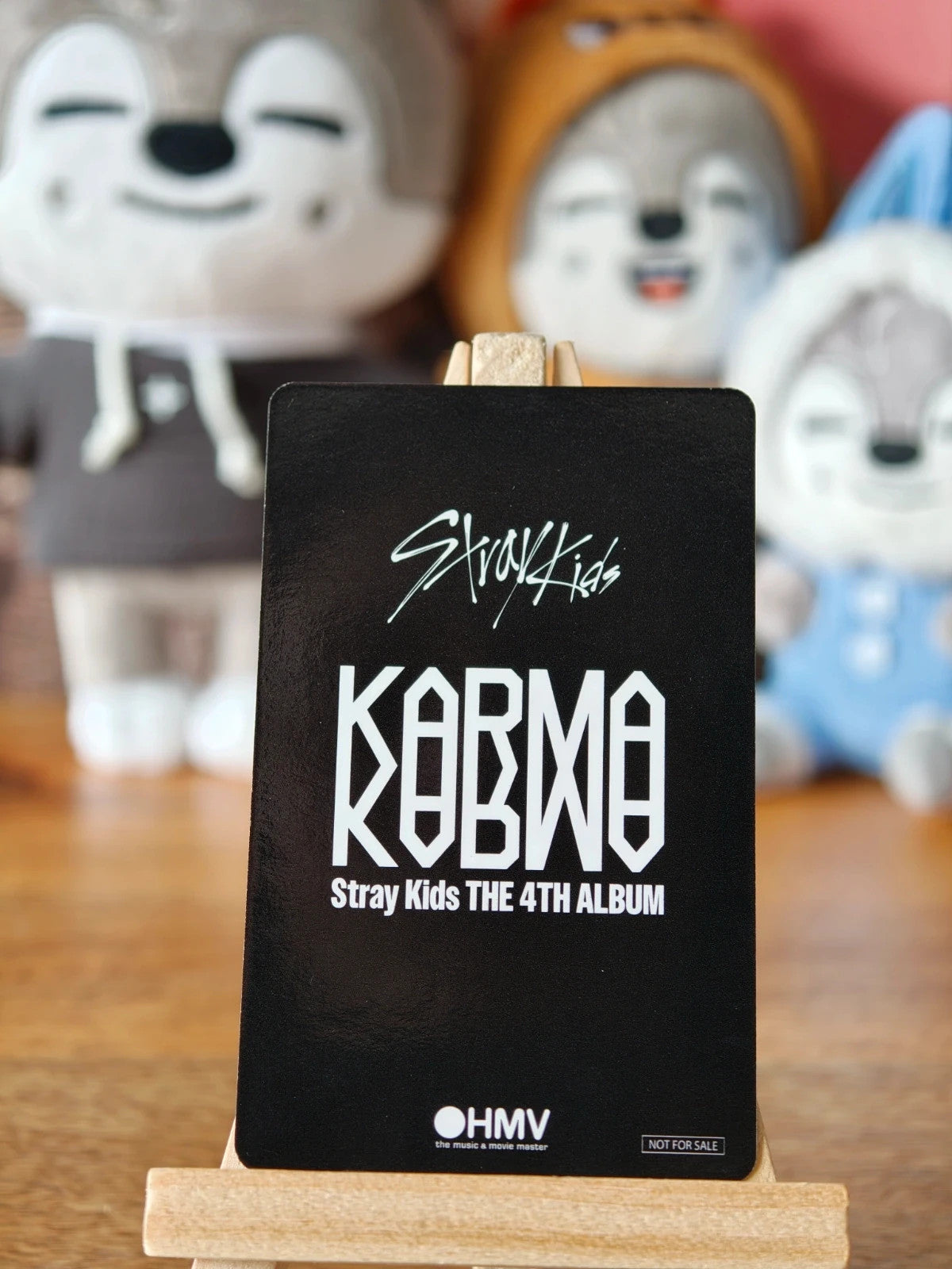 Stray Kids Bang Chan KARMA Photocard (HMV Lucky Draw A) — reverse