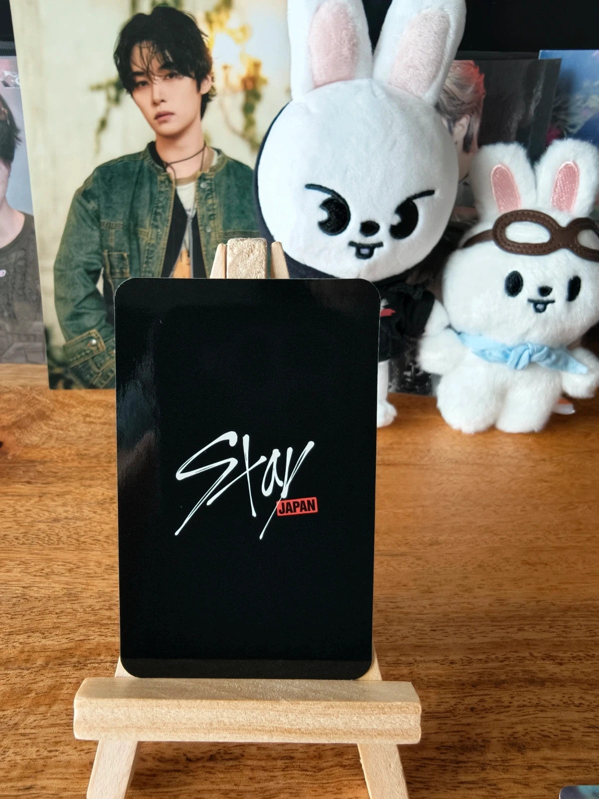 Stray Kids Lee Know STAY JAPAN Photocard (Fanclub Renewal) — black STAY JAPAN reverse