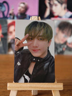 Stray Kids Changbin HOP Photocard (HMV POB), front of photocard on a display stand