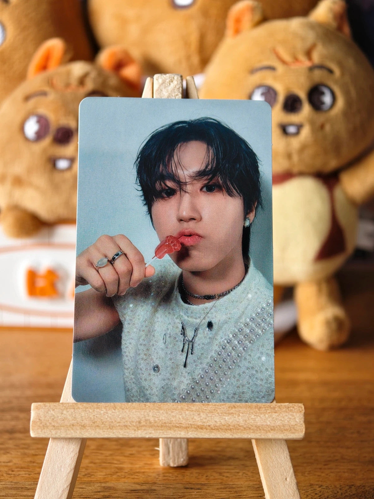 Stray Kids Han GIANT Photocard, front of photocard