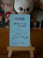 Stray Kids Hyunjin NACIFIC Photocard (Round 11) — reverse with printed signature design