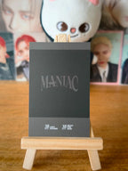 Stray Kids Hyunjin MANIAC in Seoul Polaroid-style Photocard (Pre-order Polaroid, White Design) — reverse