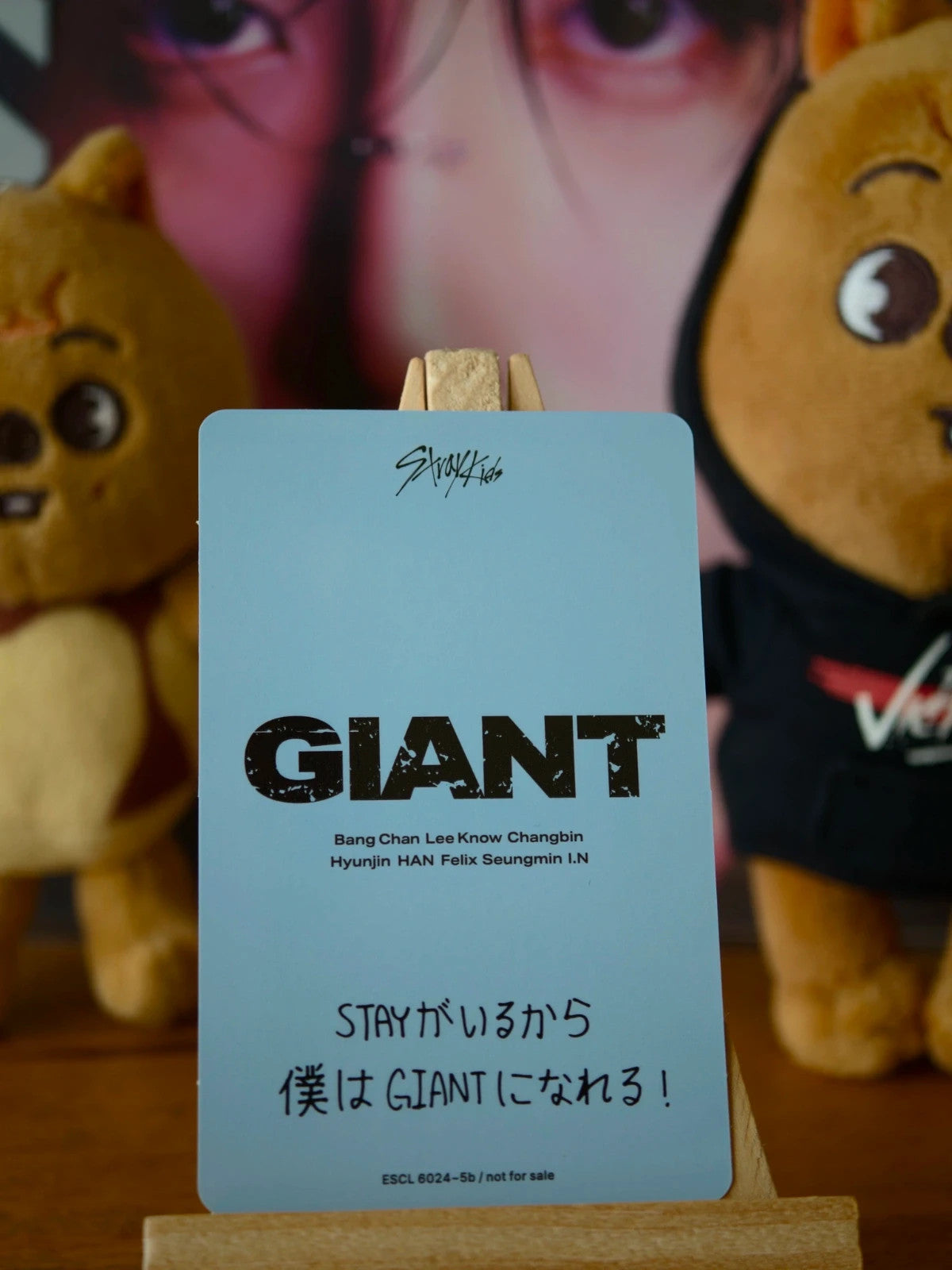 Stray Kids Han GIANT Photocard (Limited Album, B Design) — reverse