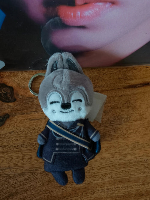 Stray Kids SKZOO Wolf Chan Plush Keyring (FORCE) — front view