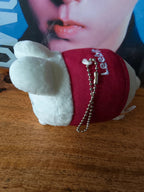 Stray Kids SKZOO Leebit Plush, side of the round plush in a red outfit
