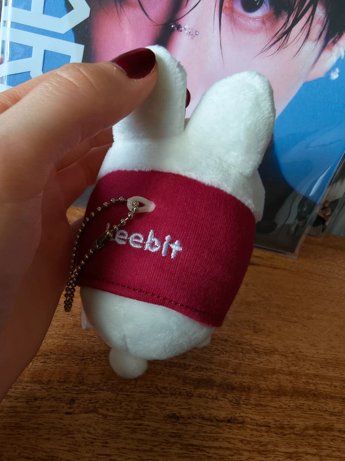 Stray Kids SKZOO Leebit Plush, back of the red outfit with embroidered name
