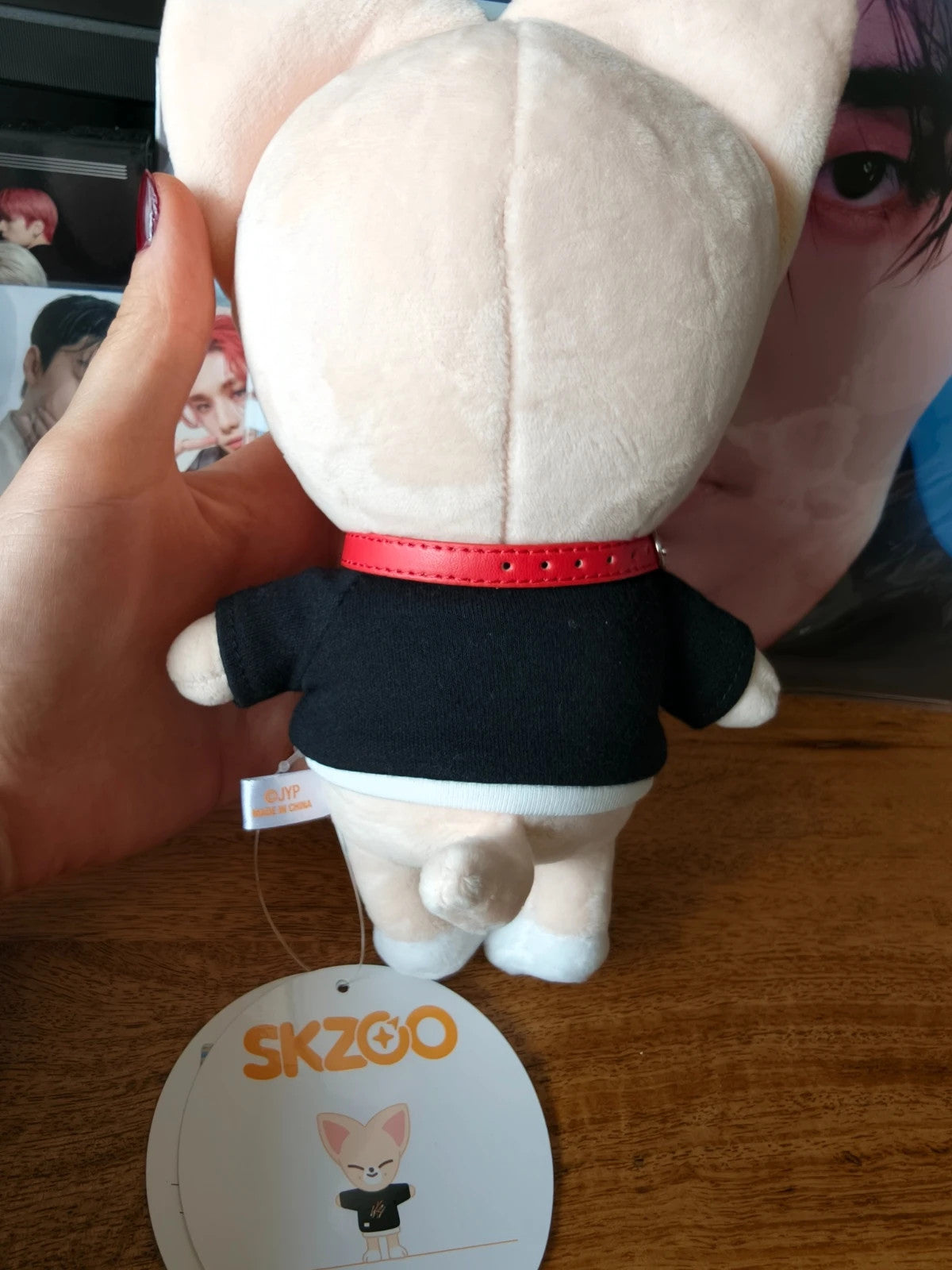 Stray Kids SKZOO FoxI.Ny Plush, back of the fox plush and paper tag