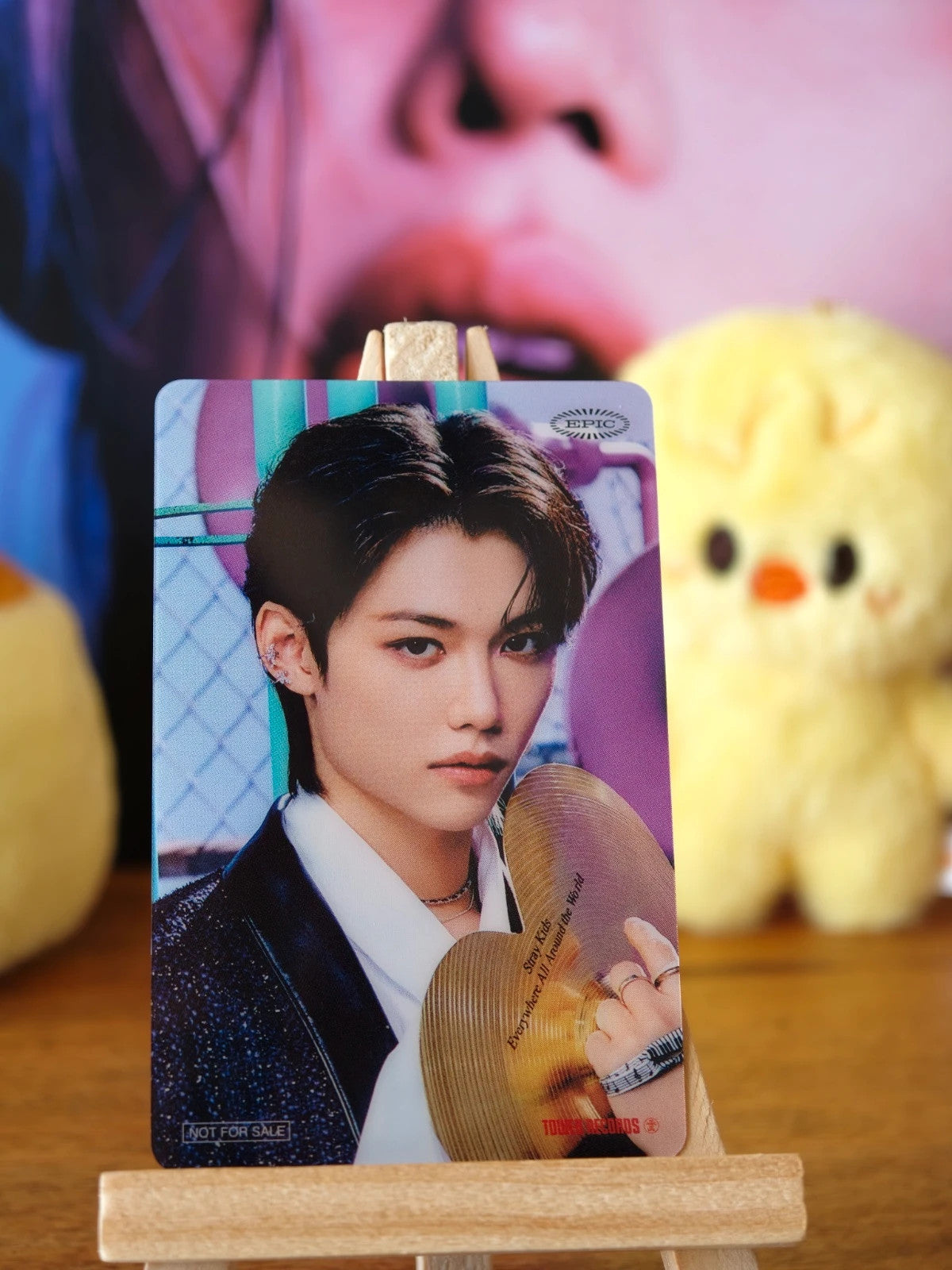 Stray Kids Felix THE SOUND Photocard (Tower Records Clear POB) — portrait side