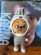 Stray Kids SKZOO HAN QUOKKA Plush Keyring (Wolf Chan Suit) — front view