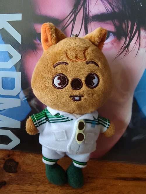 Stray Kids SKZOO HAN QUOKKA Plush Keyring — front view