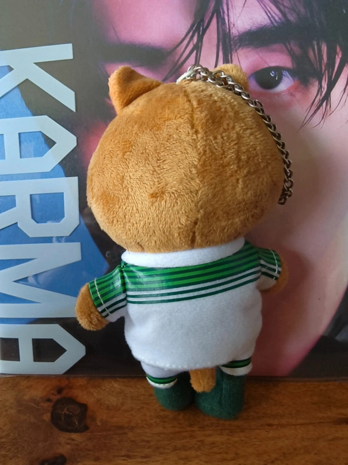 Stray Kids SKZOO HAN QUOKKA Plush Keyring, back of the brown plush wearing a sailor outfit