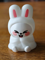 Stray Kids SKZOO Leebit Gacha Light, front of the white rabbit figure