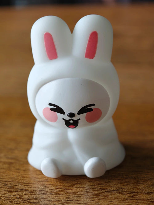 Stray Kids SKZOO Leebit Gacha Light, front of the white rabbit figure