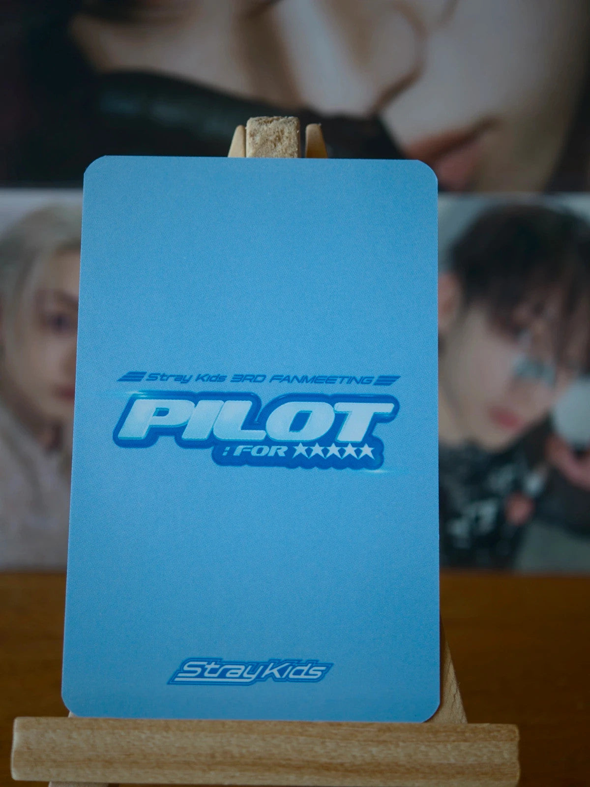 Stray Kids Bang Chan PILOT Photocard, reverse of photocard