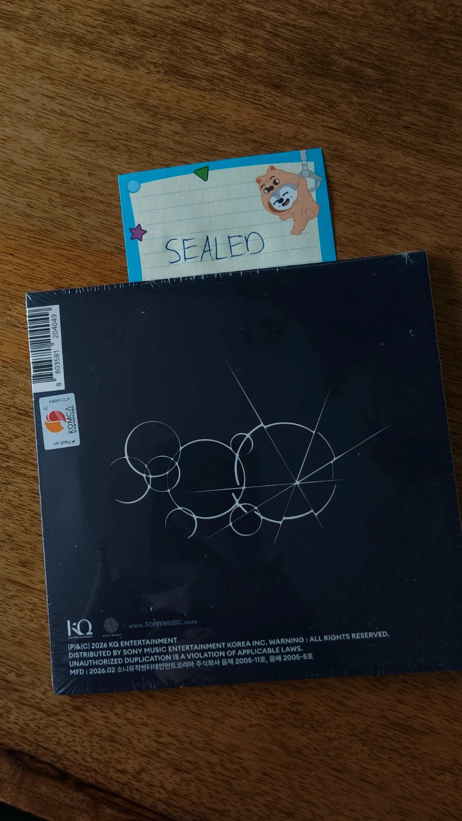 ATEEZ Yeosang GOLDEN HOUR : Part.4 Album (Digipack Ver., Sealed) — back view