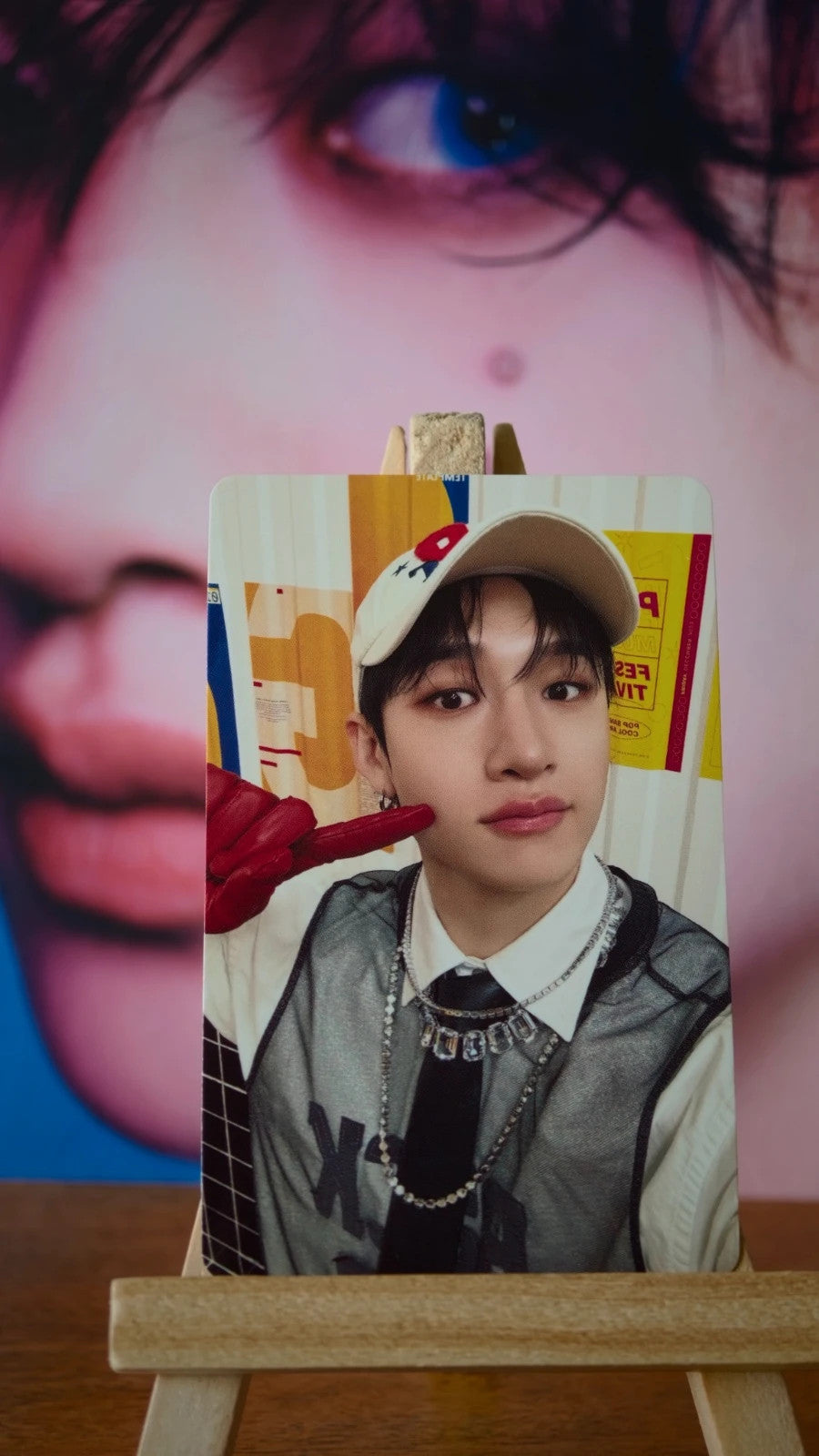 Stray Kids Bang Chan TOY WORLD Photocard, front of photocard