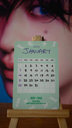 Stray Kids Bang Chan Air-ful Mini Calendar Card (2024 Japan Season’s Greetings - January Mini Calendar) — calendar reverse