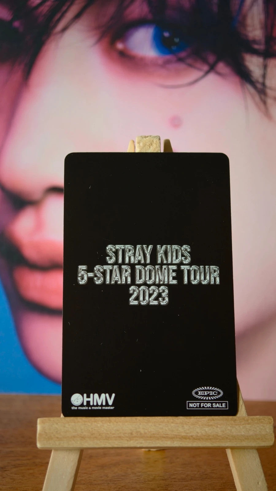 Stray Kids Bang Chan 5-STAR Dome Tour 2023 Photocard (Blu-ray HMV Holographic POB) — reverse