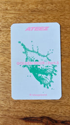 ATEEZ Yeosang GOLDEN HOUR : Part.5 Photocard (K-PLAYGROUND Fansign POB), reverse of photocard