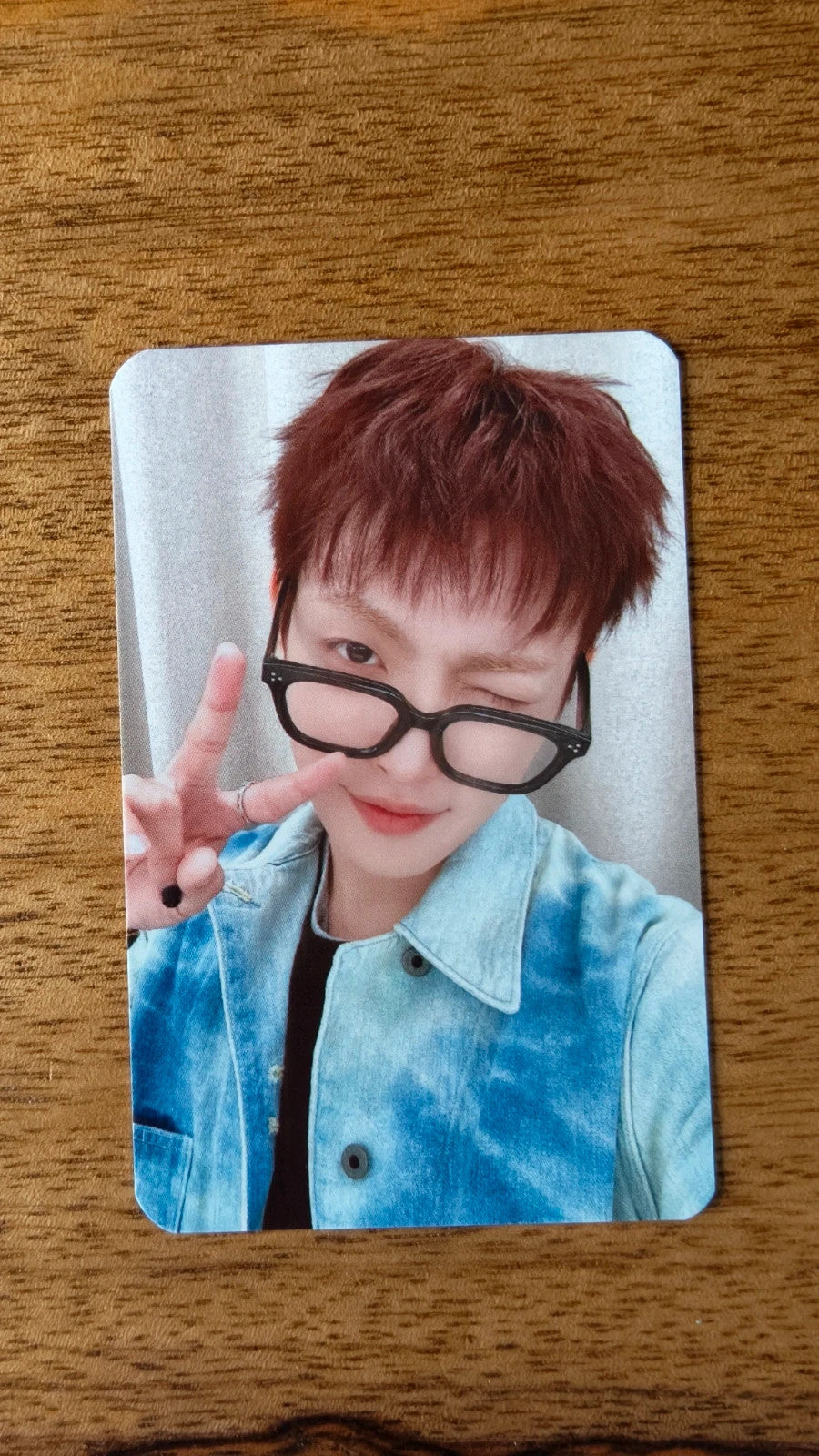 ATEEZ Hongjoong GOLDEN HOUR : Part.5 Photocard (K-PLAYGROUND Fansign POB), front of photocard