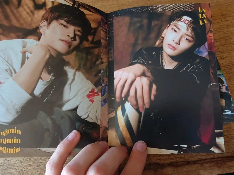 Stray Kids Scars Album (Limited B Ver.), open booklet showing two member portraits