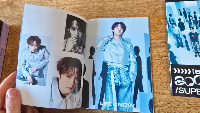 Stray Kids Social Path / Super Bowl Album (Limited A Ver.), open photobook with member portraits