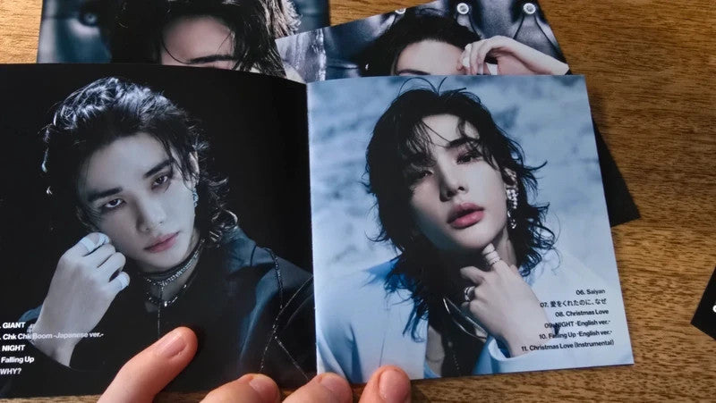 Stray Kids Hyunjin GIANT Album (Fanclub Limited Ver.), open booklet showing Hyunjin portraits