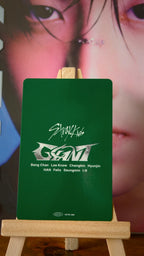 Stray Kids Han GIANT Photocard, reverse of photocard
