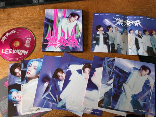 Stray Kids Lee Know ROCK-STAR Album (Postcard Ver., No Photocards) — album and pictured inserts