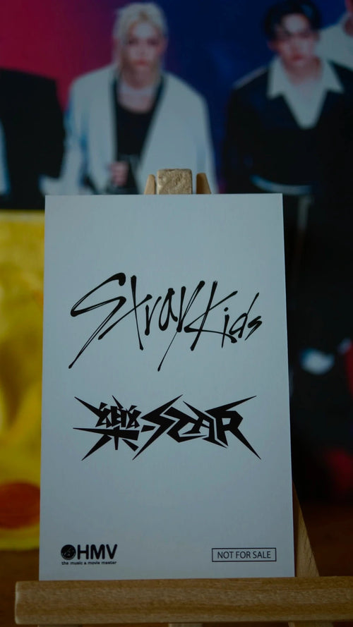 Stray Kids Felix ROCK-STAR Photocard (HMV), reverse of photocard