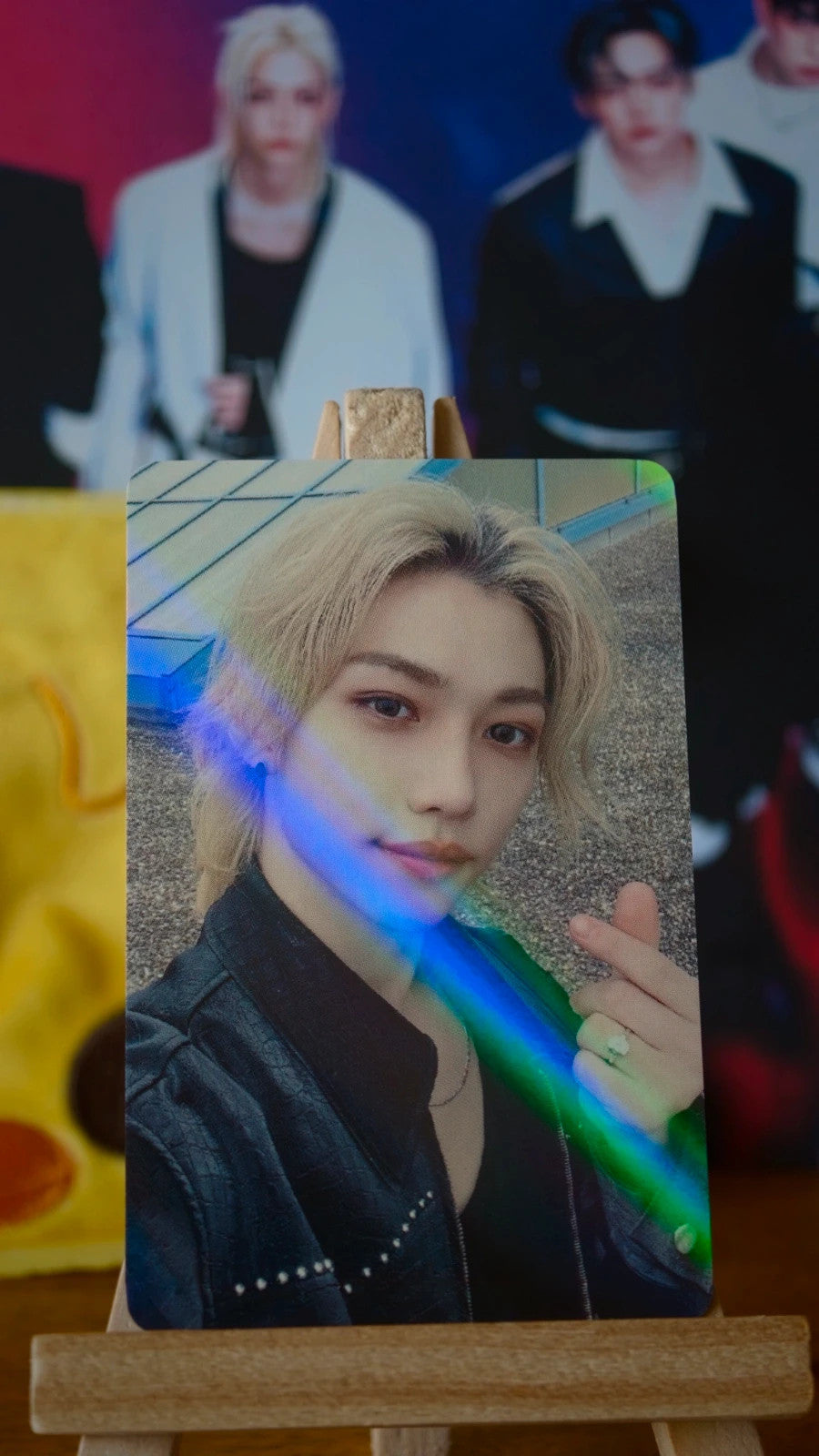 Stray Kids Felix 5-STAR Photocard (Makestar Holographic POB) — front
