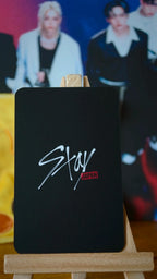 Stray Kids Felix STAY JAPAN Photocard (Fanclub Renewal) — black STAY JAPAN reverse
