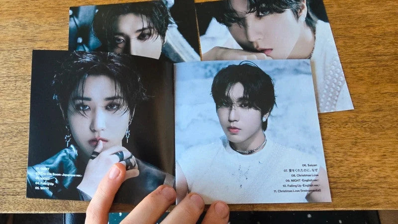 Stray Kids Han GIANT Album (Fanclub Limited Ver.), open booklet showing member portraits