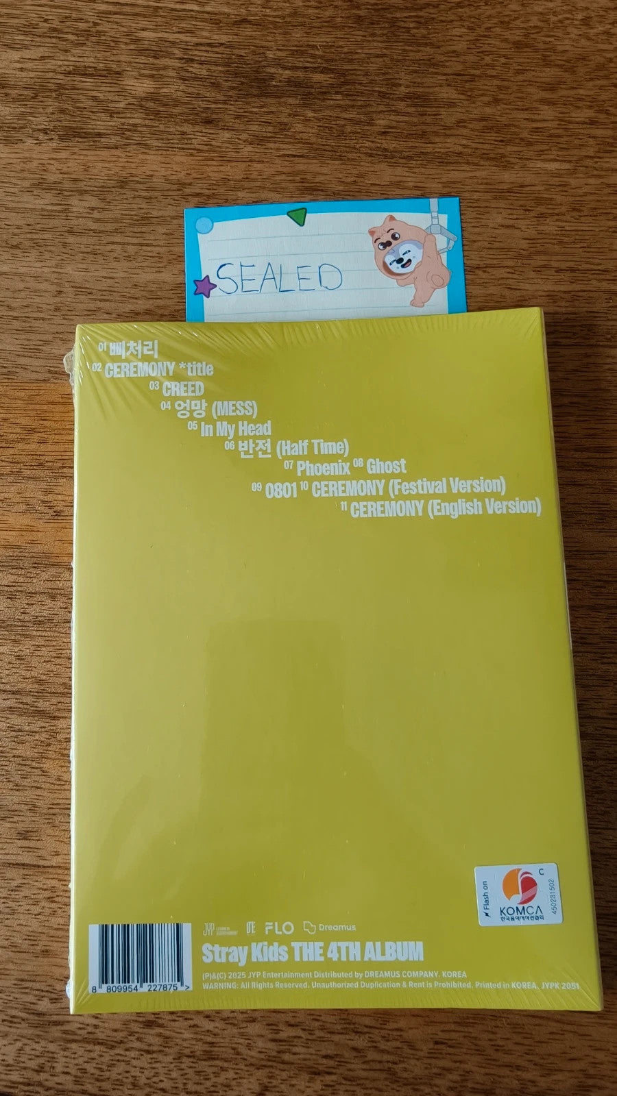 Stray Kids Lee Know KARMA Album (Accordion Ver., Sealed) — back cover