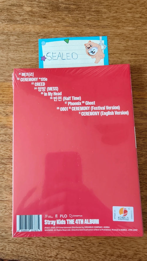 Stray Kids Han KARMA Album (Accordion Ver., Sealed) — back cover
