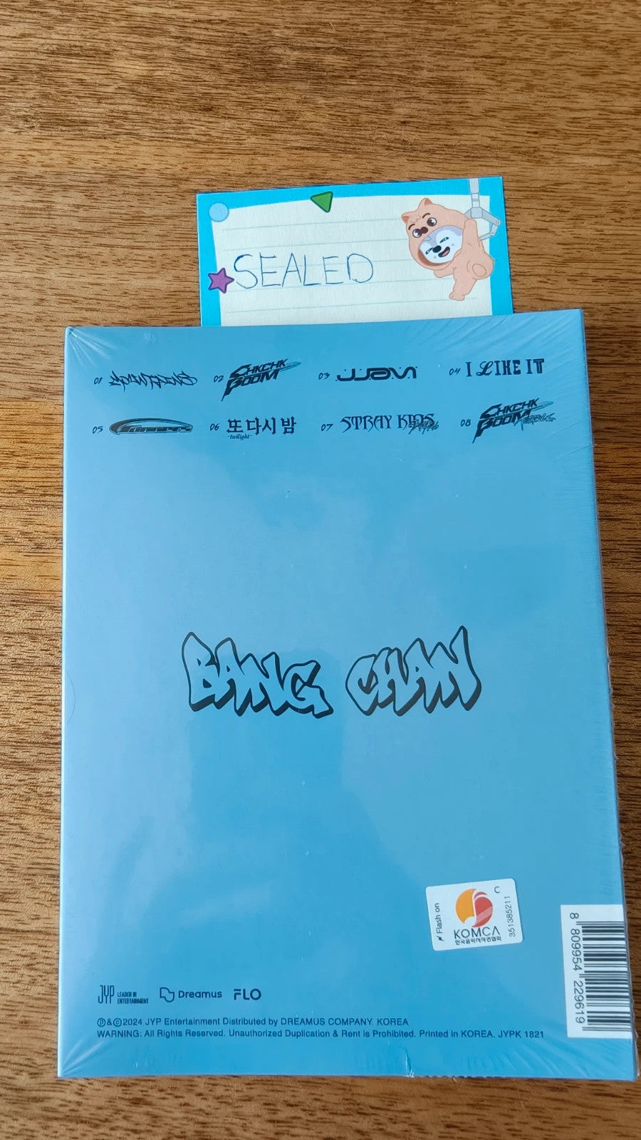 Stray Kids Bang Chan ATE Album (Accordion Ver., Sealed) — back cover