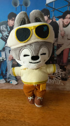 Stray Kids SKZOO Wolf Chan Plush — front view