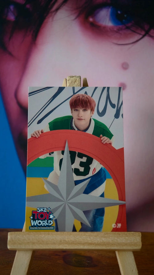 Stray Kids Bang Chan SKZ TOY WORLD Photo Sticker (Venue Lottery, B Design) — printed photo side