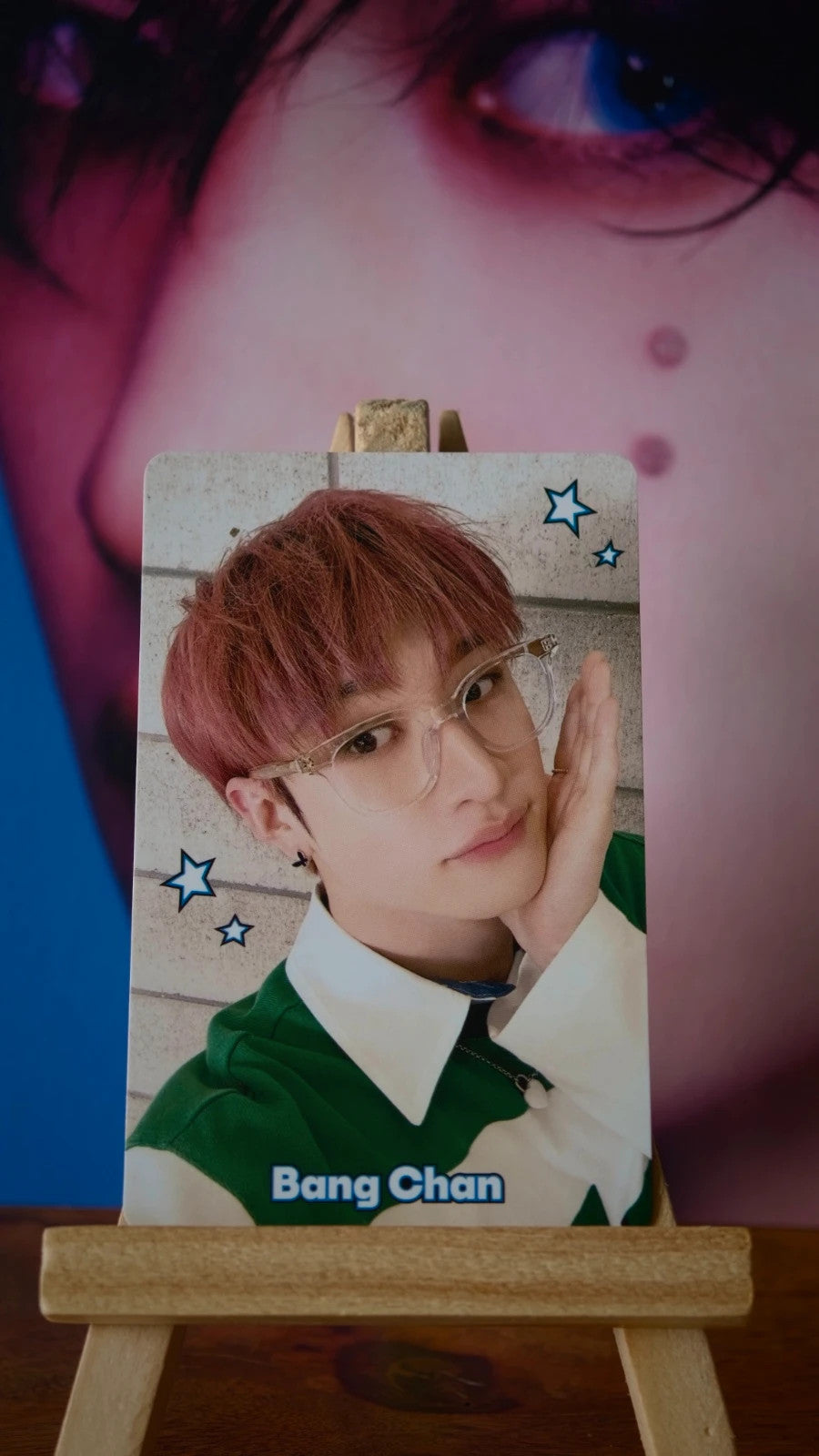 Stray Kids Bang Chan TOY WORLD Photocard, front of photocard